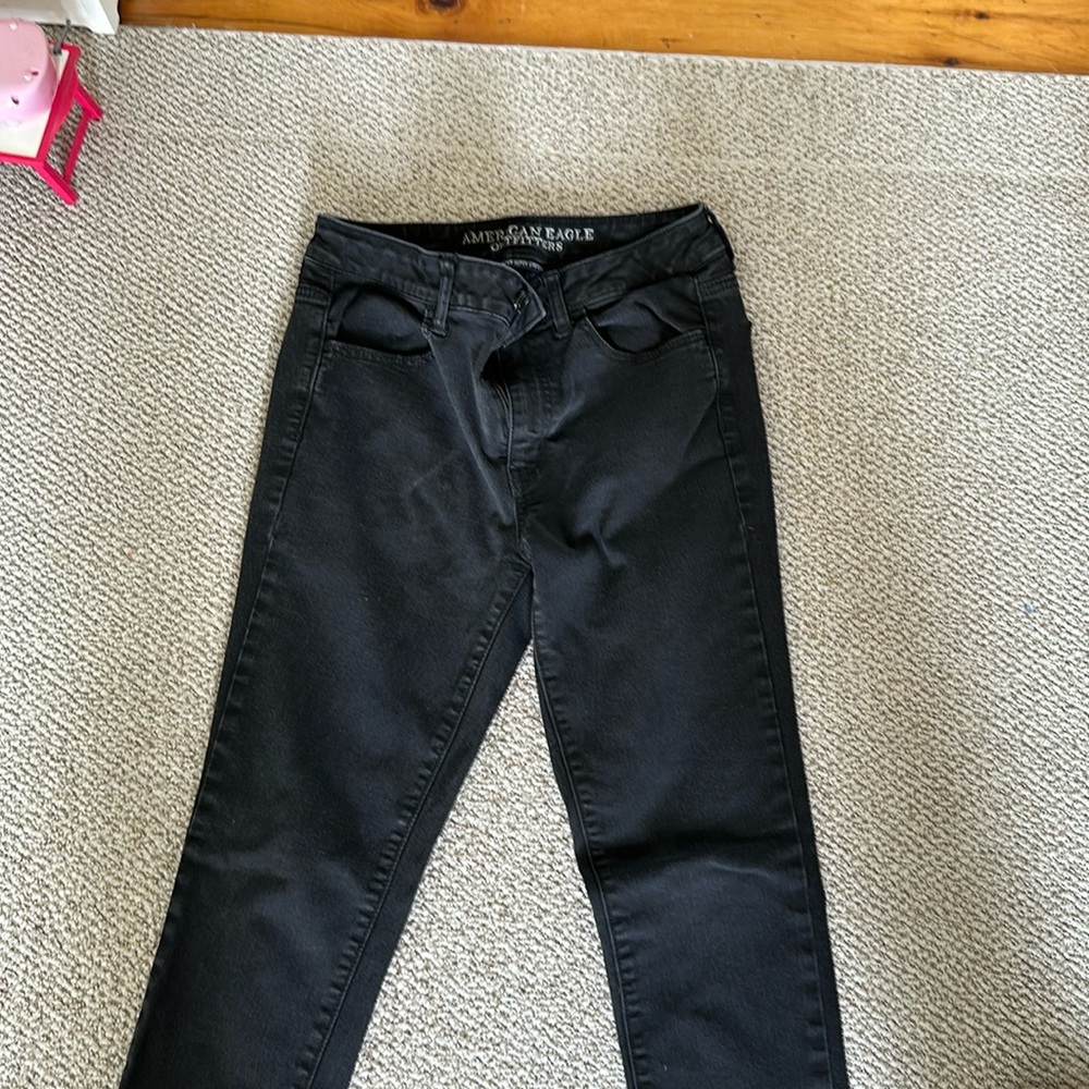 American Eagle super super stretch mid rise jegging size 8 black